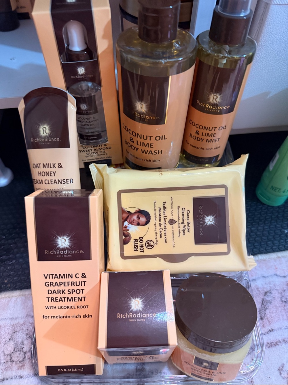 RichRadiance Coconut Oil & Lime Body Wash + Skin Care Bundle